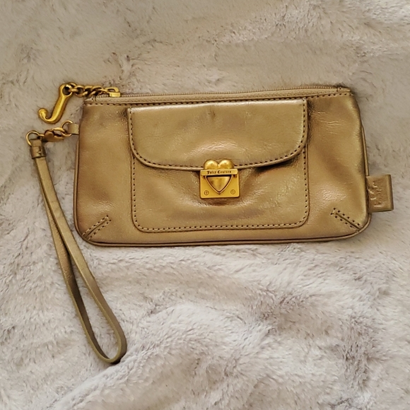 Juicy Couture bronze wristlet wallet - Picture 1 of 4